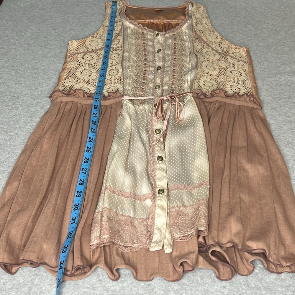 Axes Femme Coquette Japanese Romantic Drop Waist Sleeveless Dress Size M Lace - Picture 6 of 15